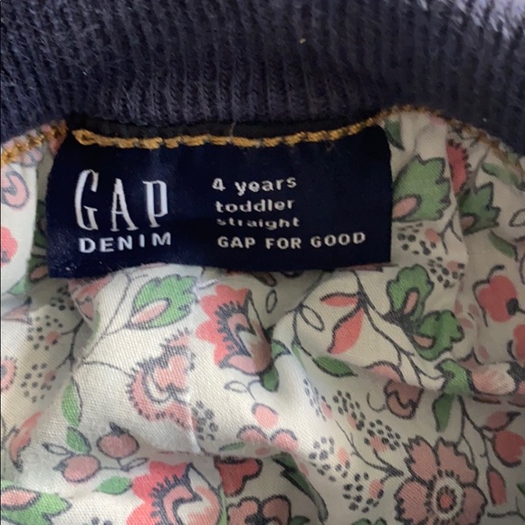 Gap little girl pull up jeans floral lined - Picture 5 of 5